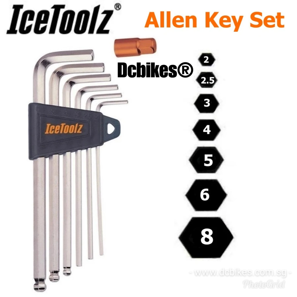 IceToolz Sechskantschlüssel 8 Mm Mit Griff – Aus Cr-V Stahl, Schwarz