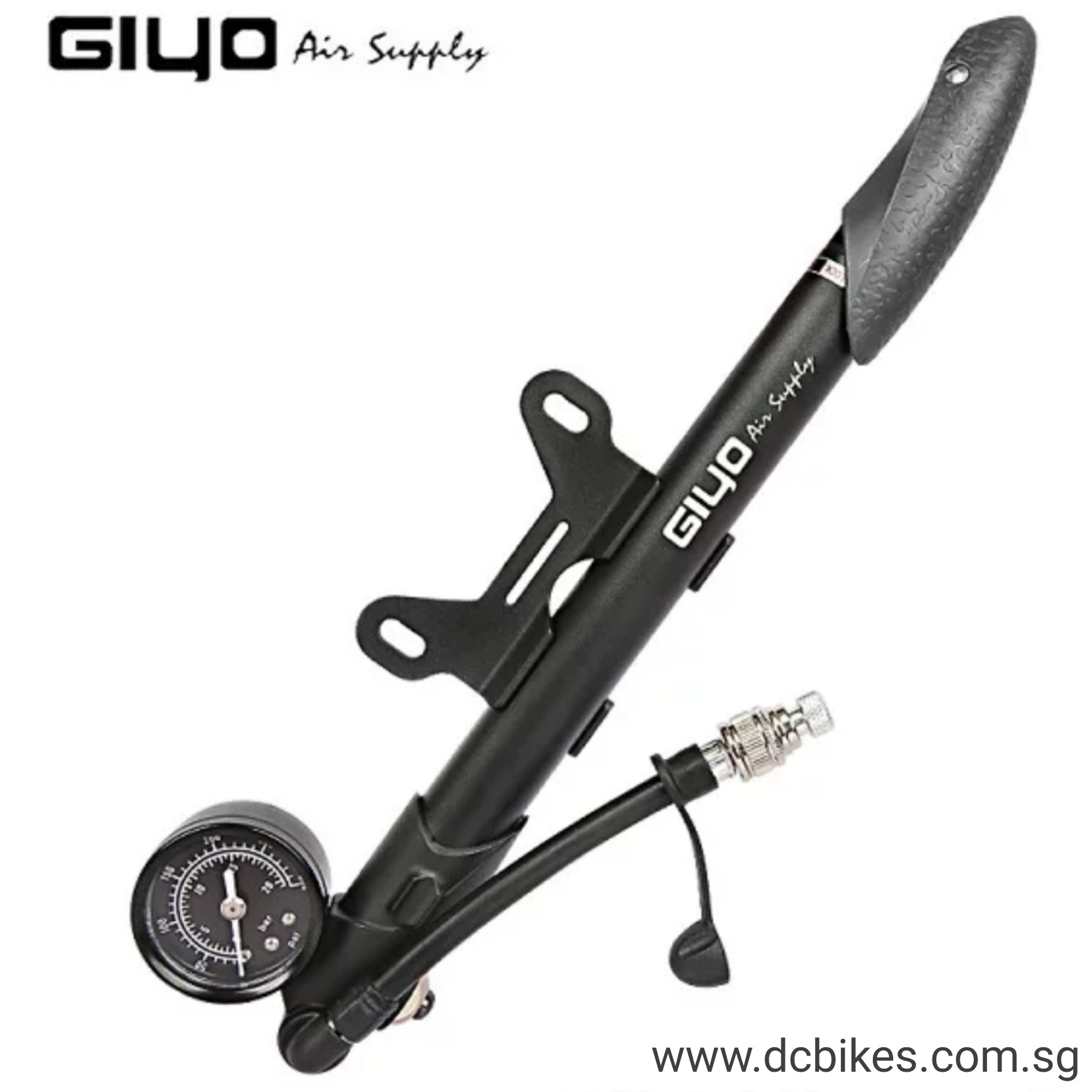 2 in 1 Giyo Black/Titanium GS-41 High Pressure Air Fork Shock