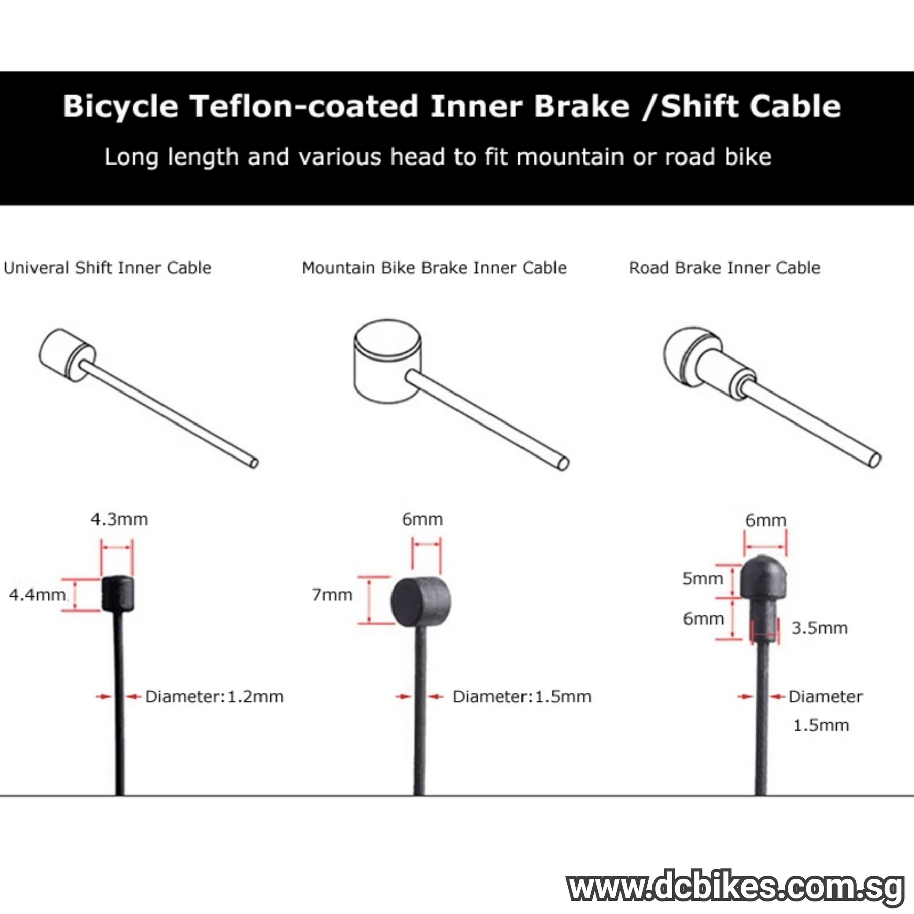 Bicycle brake and shifter sale cables