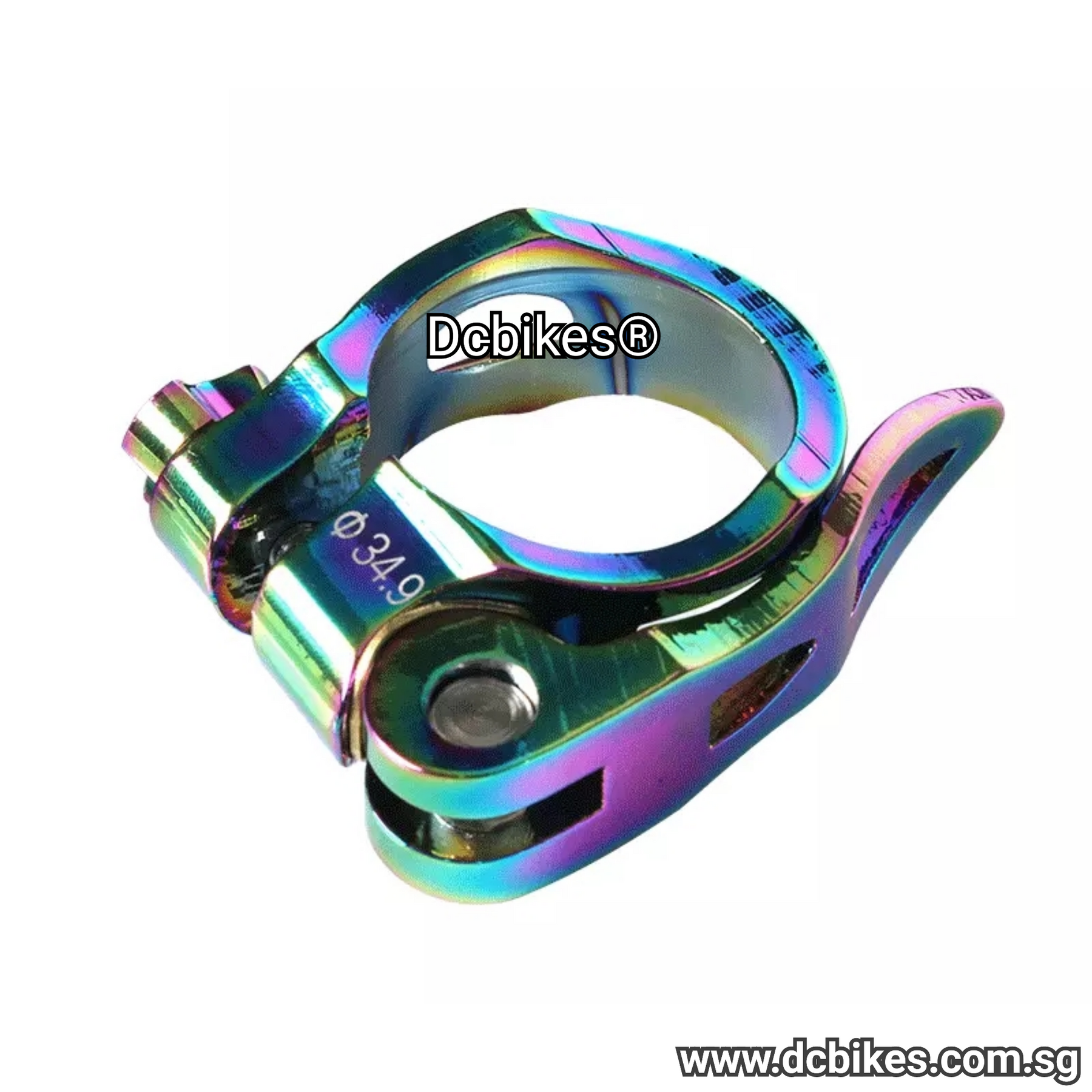 Oil Slick 31.8mm 34.9mm Rainbow MTB Seat Post Clamp Dcbikes