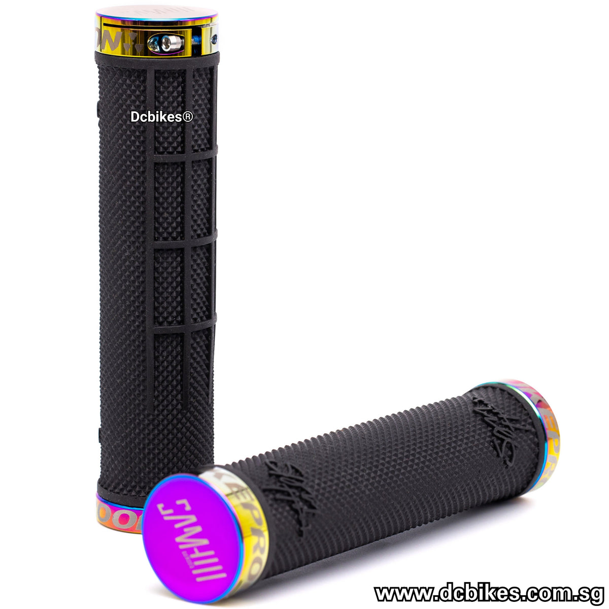 oil slick mountain bike grips