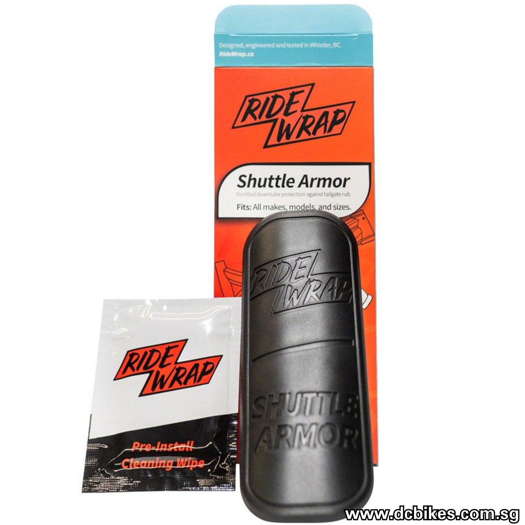 RideWrap Bicycle Downtube Matte Black Shuttle Armor