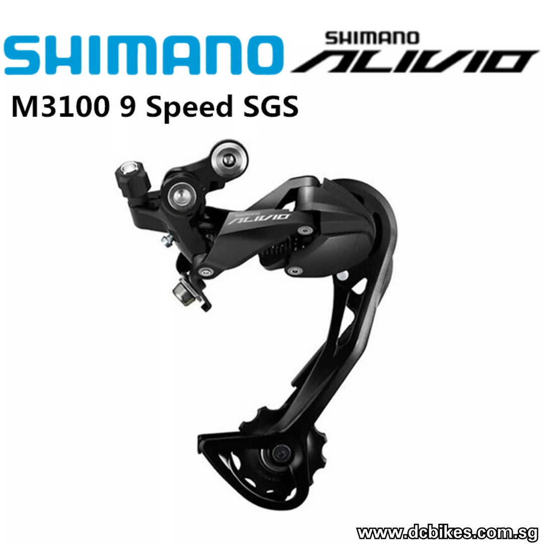 Shimano 9 Speed Alivio RD M3100 SGS Shadow RD Long Rear Derailleur Dcbikes