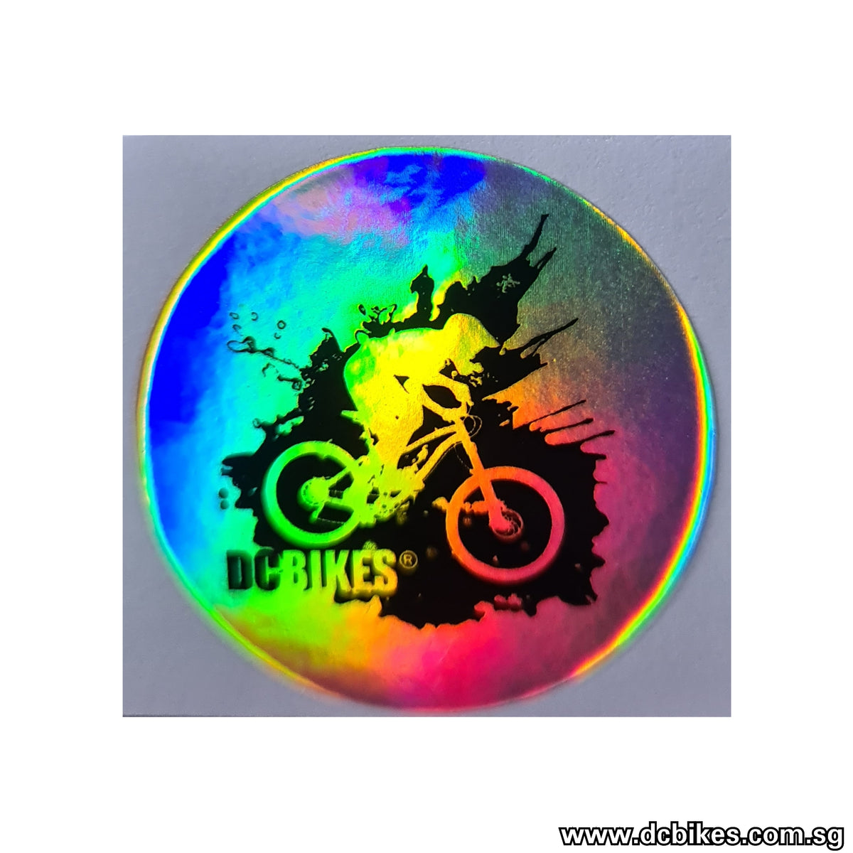Dcbikes Oil Slick Hologram Rainbow Weatherproof Sticker Race Decal (2
