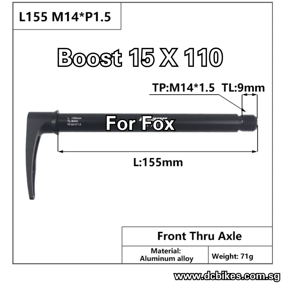 15mm X 100mm/15mm X 110mm Thru Axle For FOX Front Fork SC 32 34 36