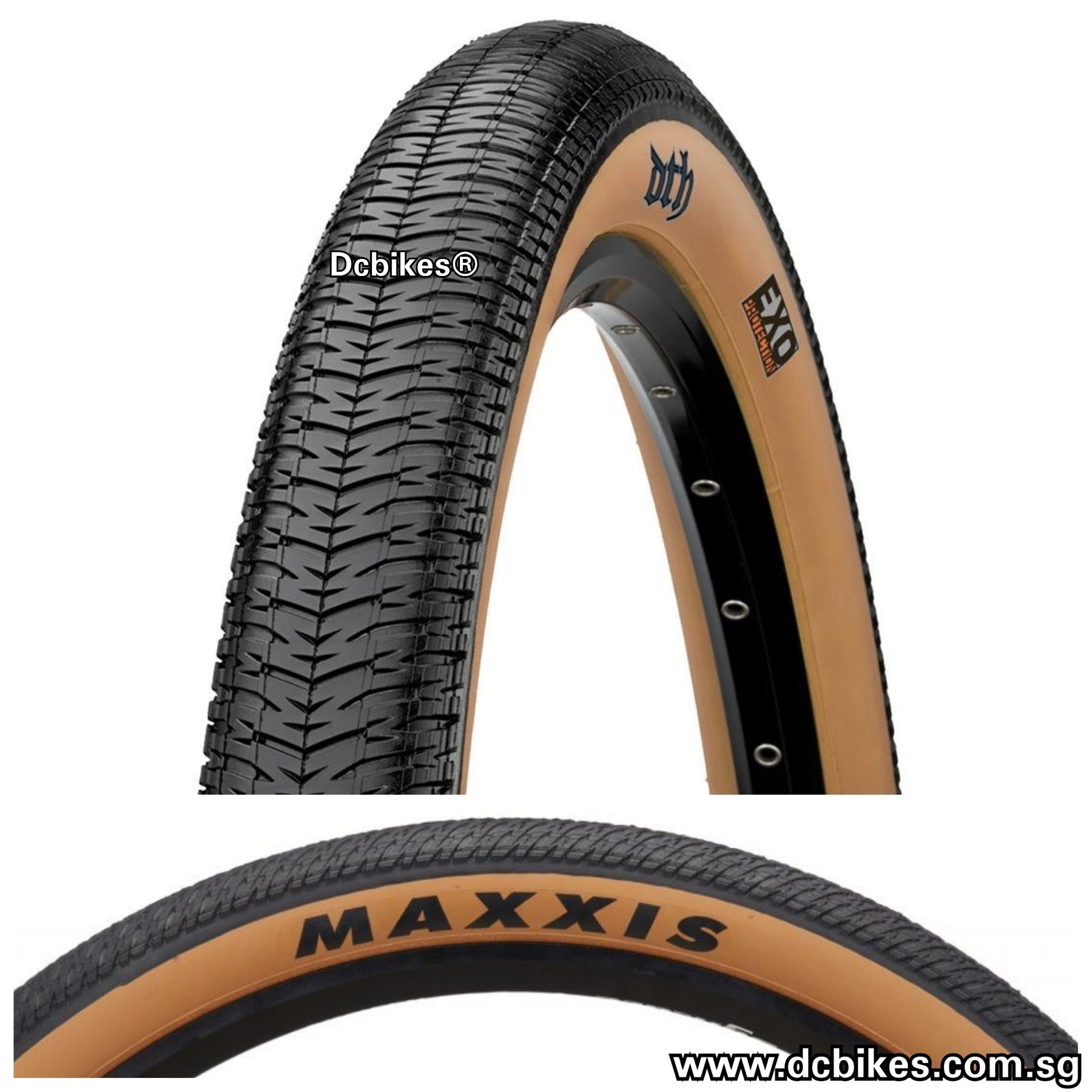Maxxis DTH pneu pliable 26x2.15" MaxxPro EXO Tanwall noir/marron clair Maxxis DTH pneu pliable 26x2.15" MaxxPro EXO Tanwall noir/marron clair