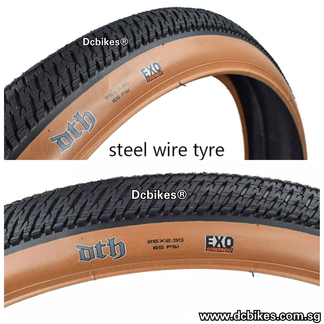 Maxxis 26 X 2.15 Folding DTH 26 X 2.3 Wired Black/Brown Skinwall
