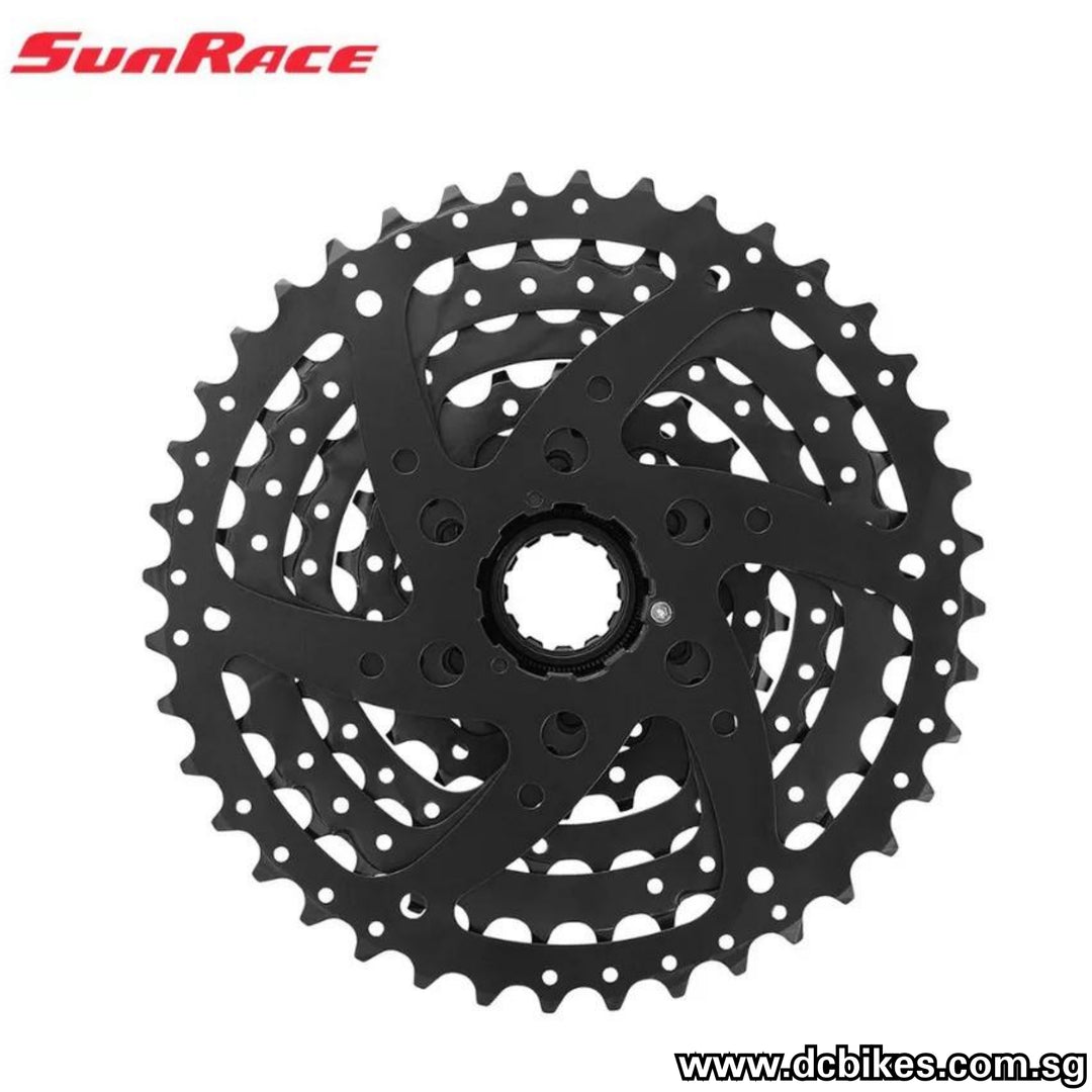 Sunrace 8 Speed 11T - 40T Wide Ratio Black | Silver HG Cassette