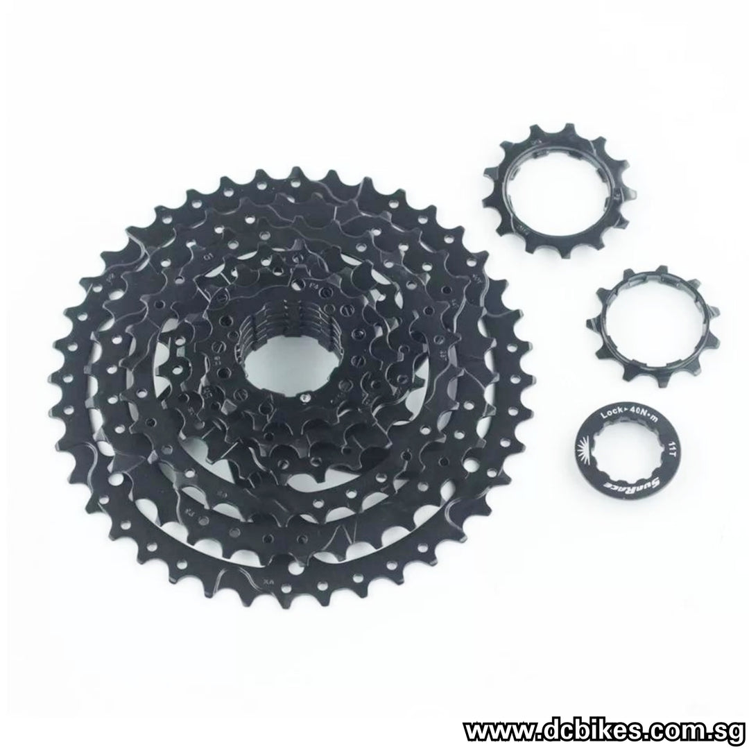 Sunrace 8 Speed 11T - 40T Wide Ratio Black | Silver HG Cassette