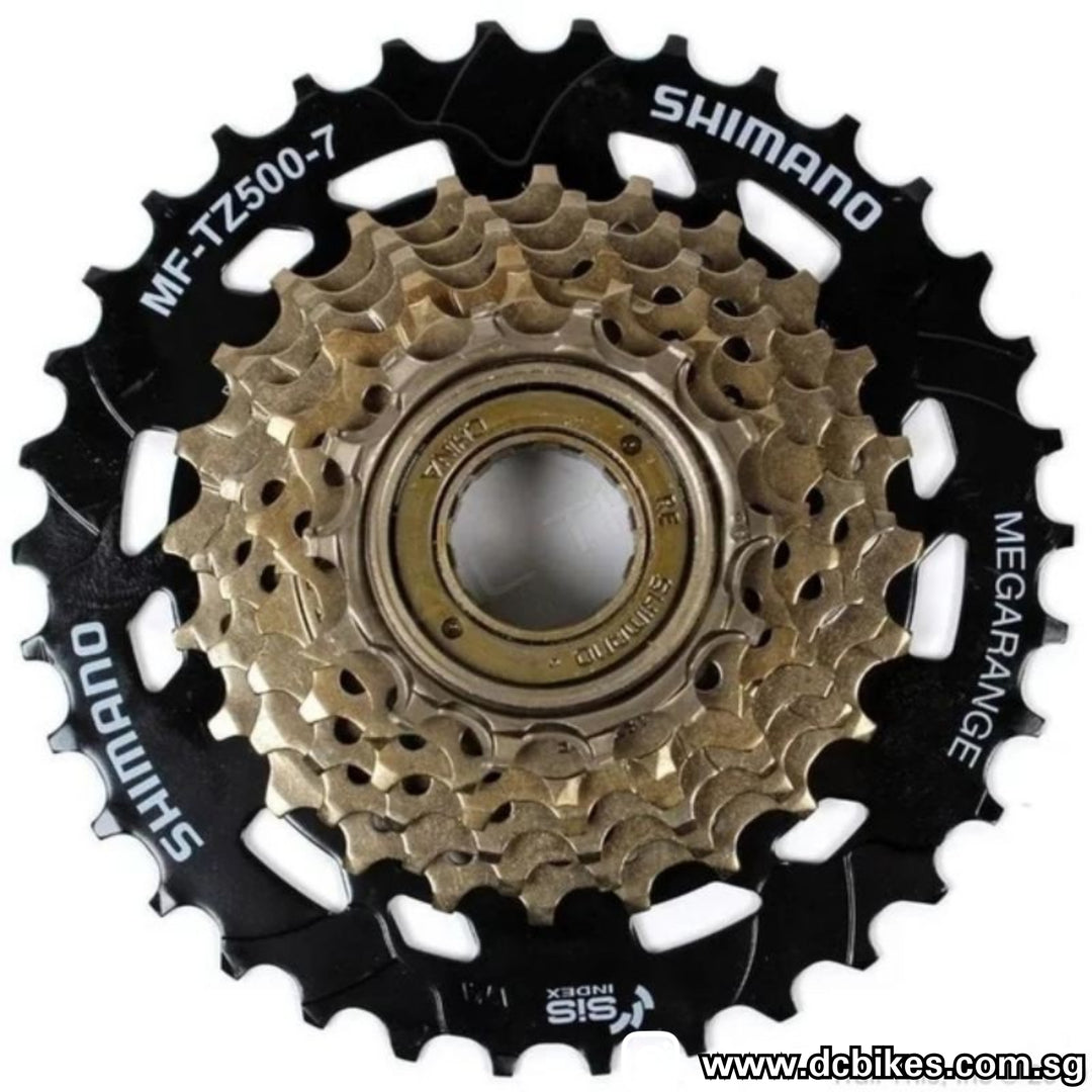 Shimano 7 Speed 14T - 34T Wide Ratio Freewheel TZ500 – Dcbikes