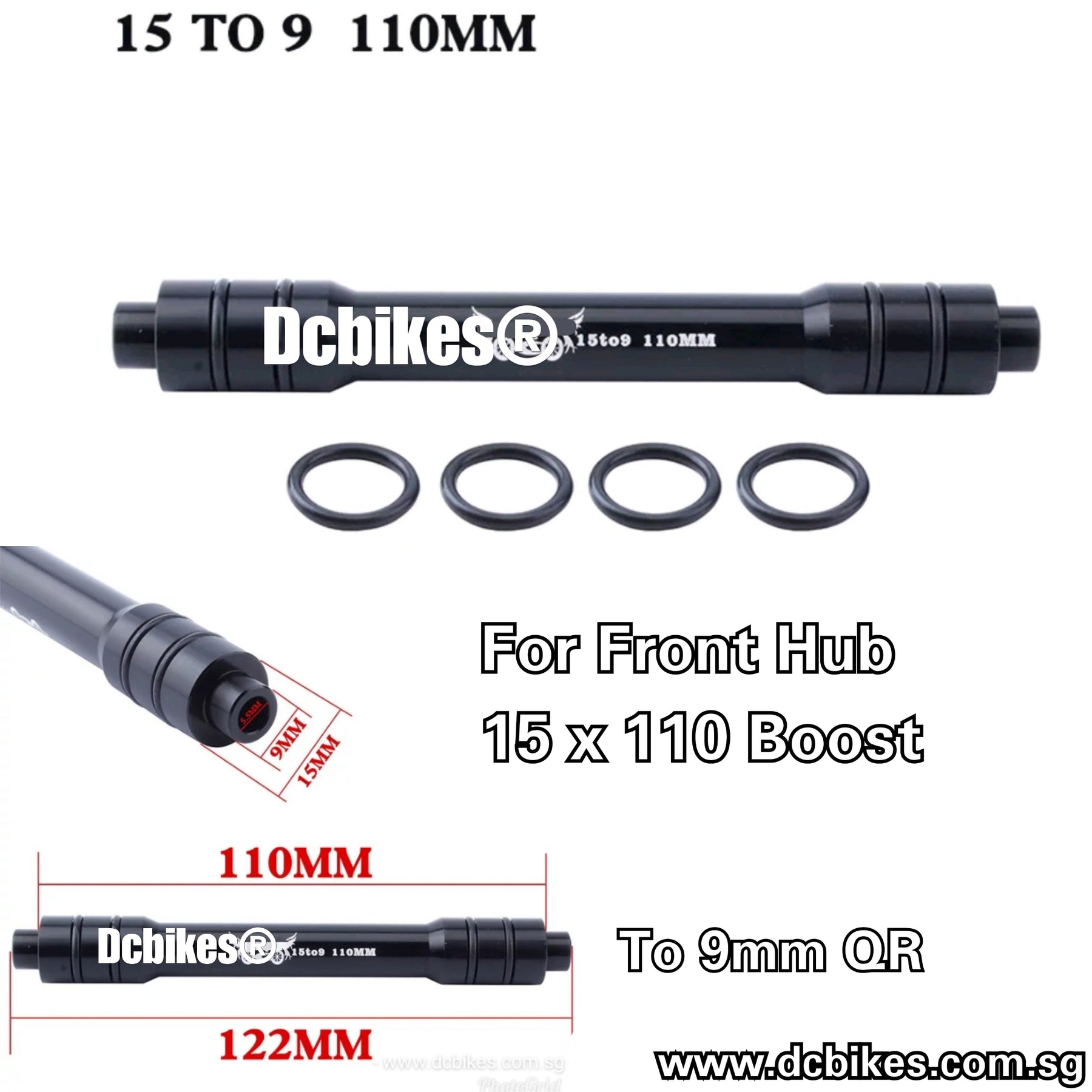 15mm To 12mm Thru Axle Adapter MUQZI Thru Axle Adapter 12 To 9mm