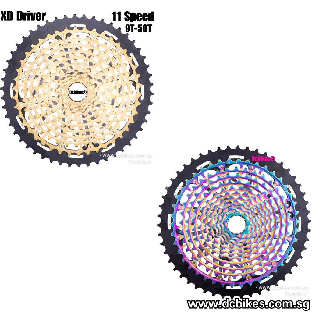 Gold/Oil Slick 11 Speed 9-50T XD Driver Ultimate Rainbow ULT MTB