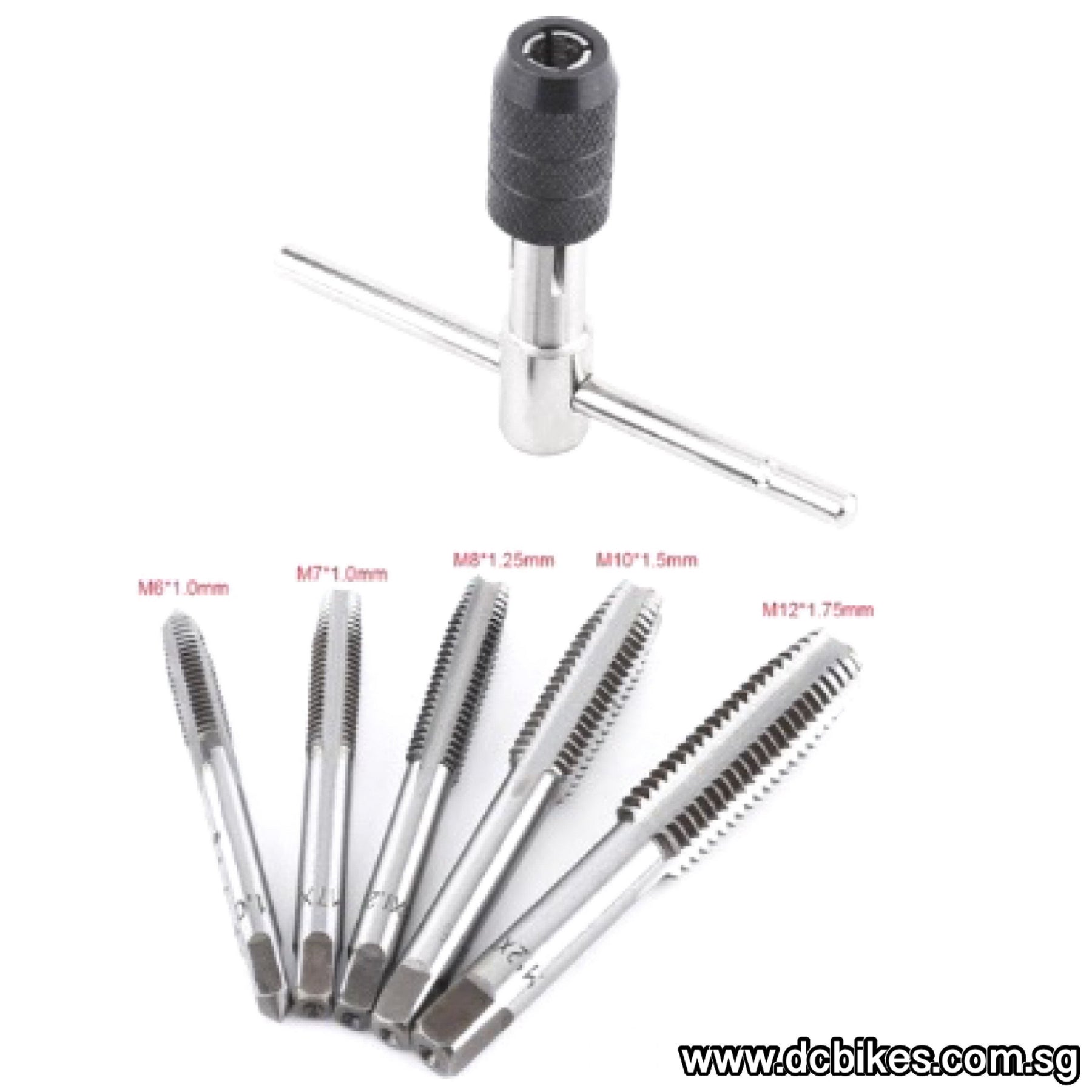Thread Tapper M8 M6 M7 M8 M10 M12 Metric Screw Tap Thread Tapping Wrench Set – Dcbikes