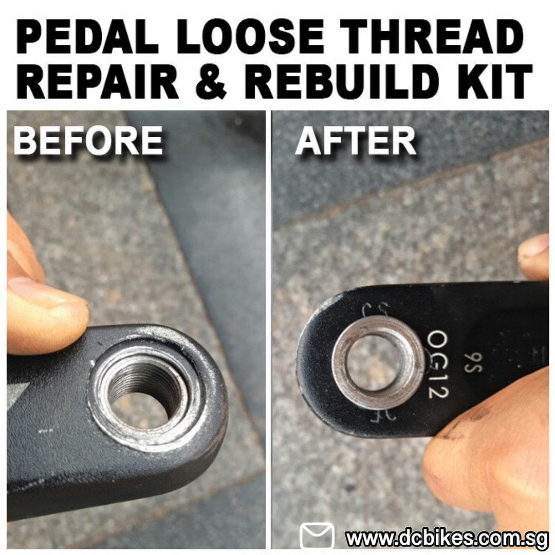 Stripped Crank Arm Pedal Loose Thread Tapping Rethread Bolts Repair Dcbikes