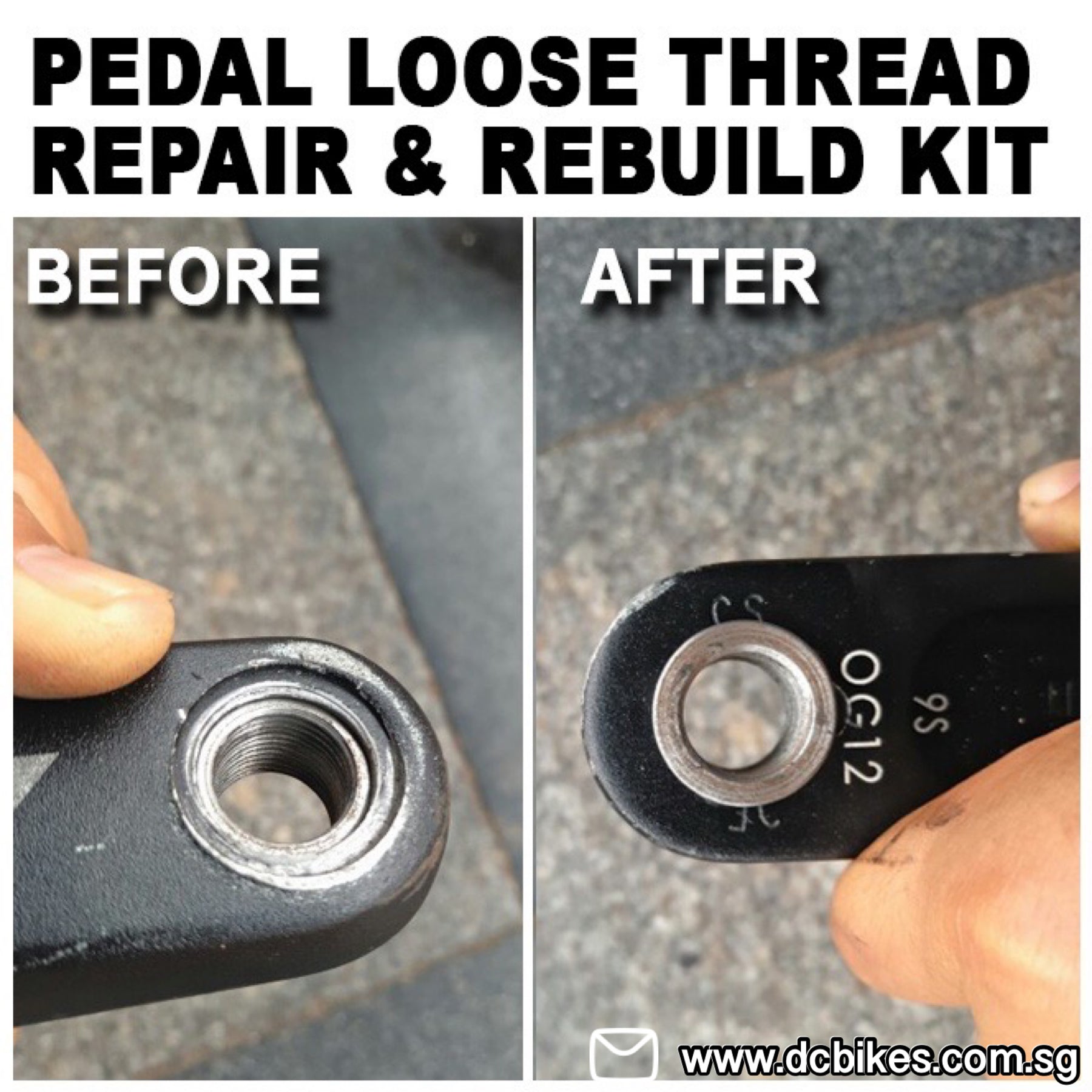 Bike Engine Thread Stripped Crank Arm Pedal Loose Thread Tapping | Rethread Bolts Repair ...