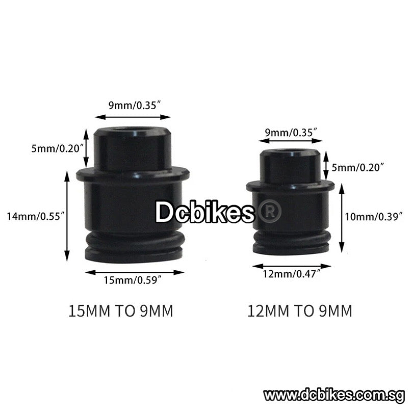 12mm 15mm Thru Axle Hub To 9mm Quick Release QR Conversion