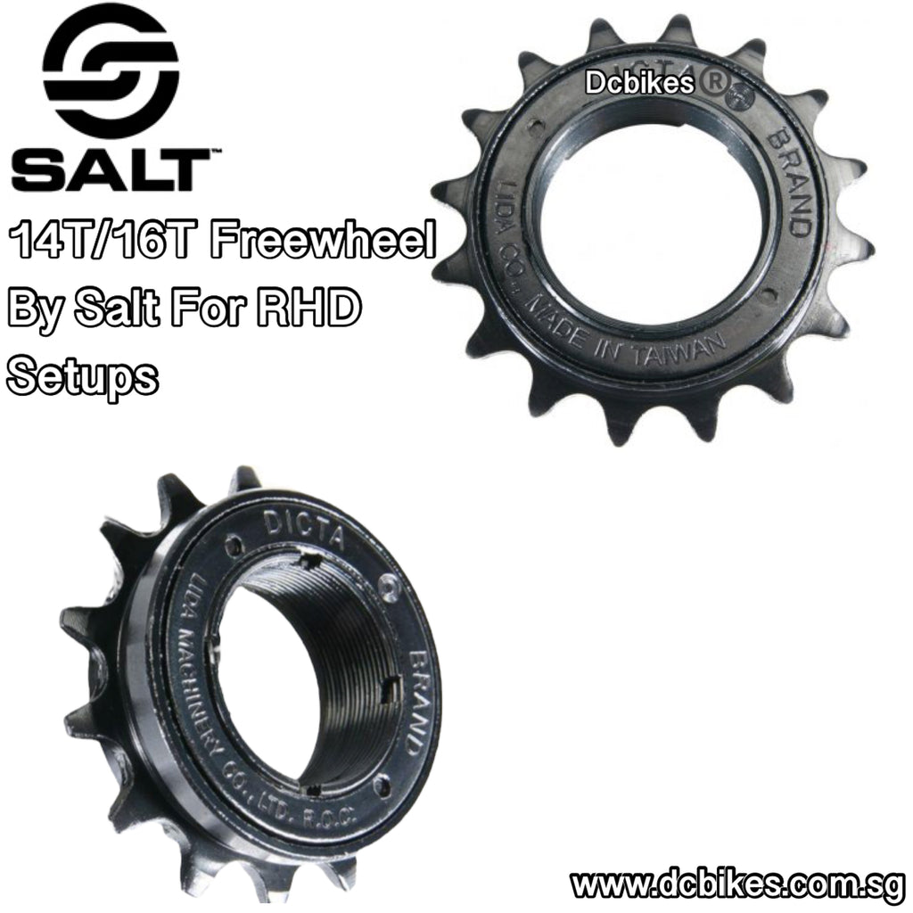 Salt Black Freewheel Threaded Sprocket Cog 14T 16T Right