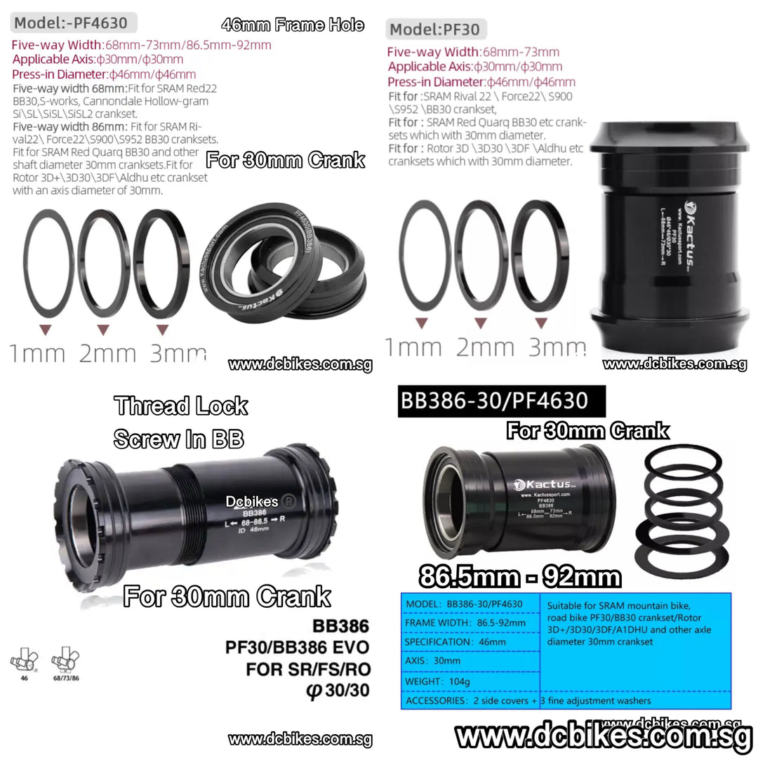 Aluminum PF30 BB386 30mm Series Press Fit Bottom Bracket BB – Dcbikes