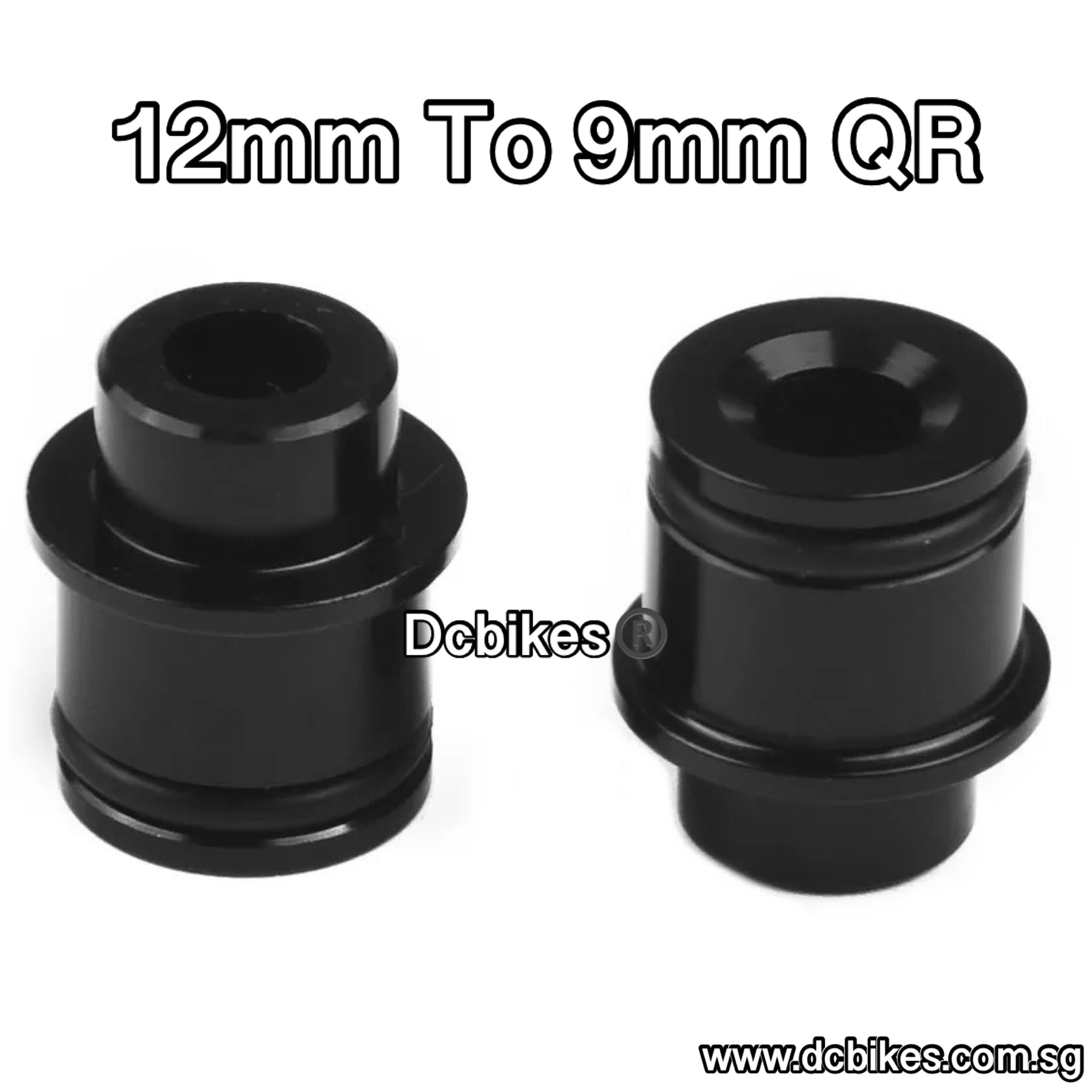 12mm 15mm Thru Axle Hub To 9mm Quick Release QR Conversion Adapter (2 Pieces)