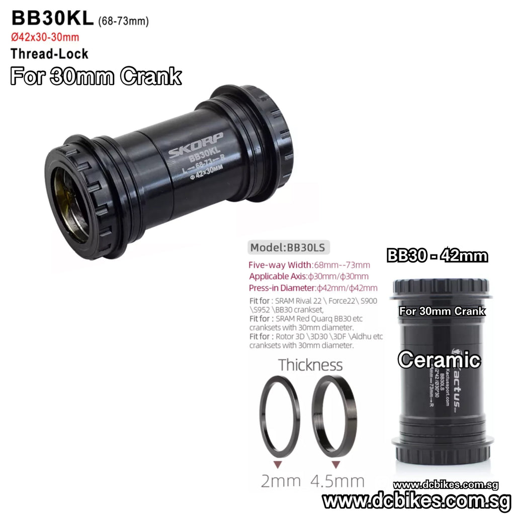 SRAM PressFit 30 Bottom Bracket (Black) (BB30A/BBRight/BB386) (68-92mm) -  Performance Bicycle