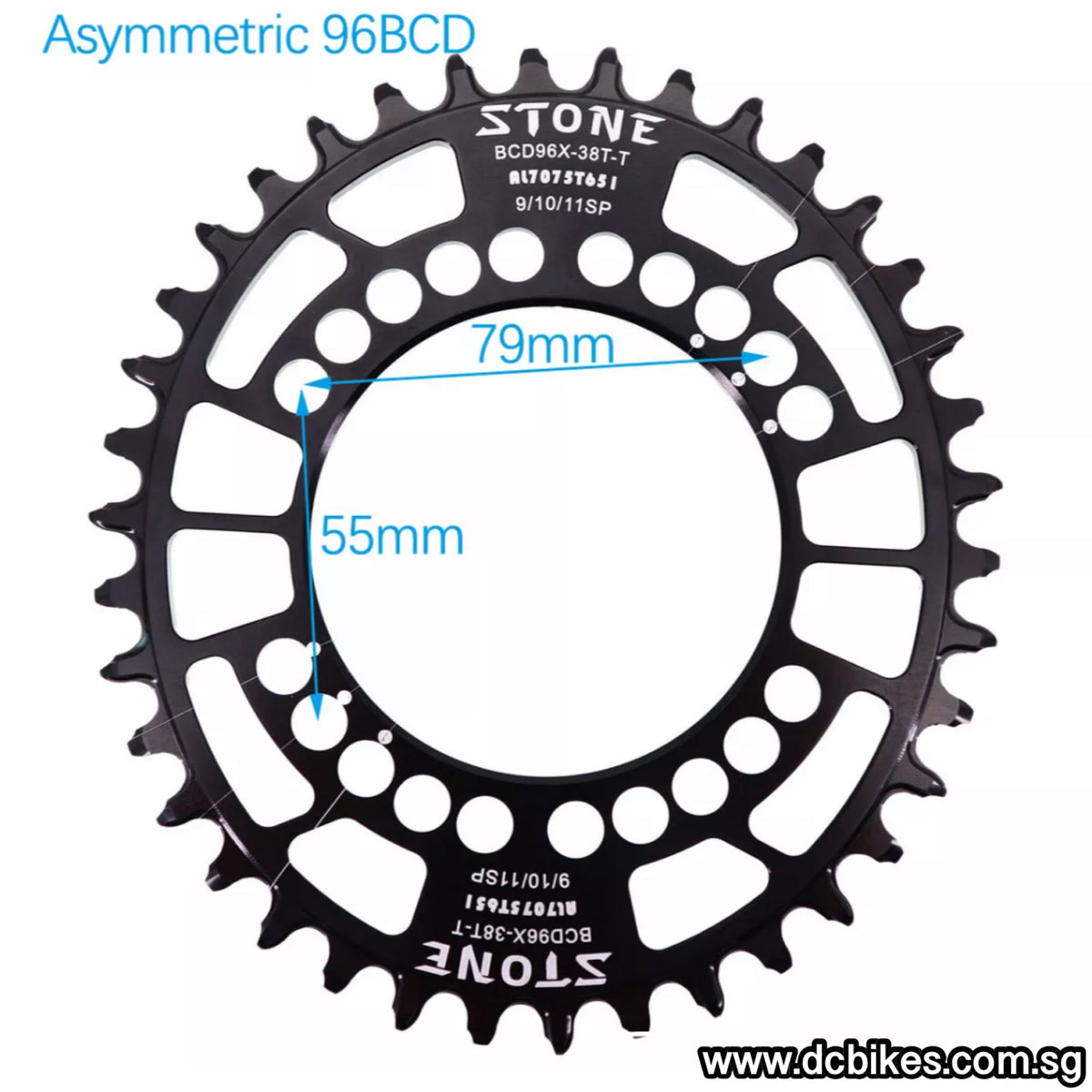 96bcd Oval 40T-48T Round Asymmetric Chain Ring For Shimano Deore SLX X ...