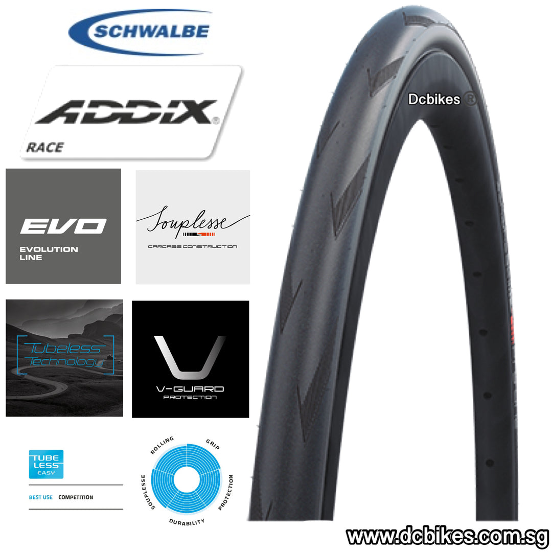 Schwalbe 700 X 23c | 25c | 28c | 30c Pro ONE Super Race Addix EVO